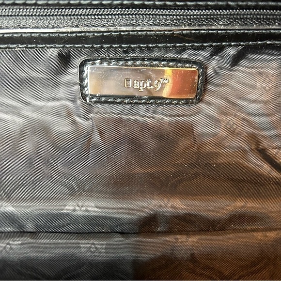 Apt. 9 Purple White Black Houndstooth Knit Shoulder Bag Chain Faux Leather Strap - Picture 10 of 16